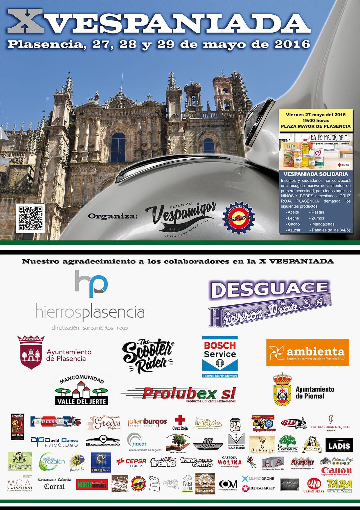 Cartel de la X Vespaniada de Plasencia 2016